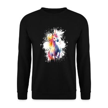 Unicorn mythical creatures - Unisex Sweatshirt - black - Front - Alina (178cm) & Michal (187cm)
