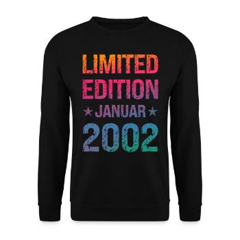Fête d’anniversaire en édition limitée Vintage 2002 - Sweat-shirt Unisexe - noir - Devant - Alina (178cm) & Michal (187cm)