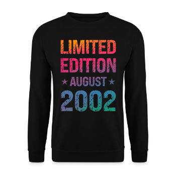 Fête d’anniversaire en édition limitée Vintage 2002 - Sweat-shirt Unisexe - noir - Devant - Alina (178cm) & Michal (187cm)