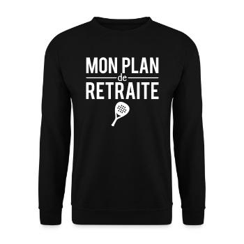 Mon plan de retraite padel tennis humour - Sweat-shirt Unisexe - noir - Devant - Alina (178cm) & Michal (187cm)