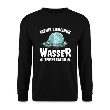 Eisschwimmen - Unisex Pullover - Schwarz - Vorne - Alina (178cm) & Michal (187cm)