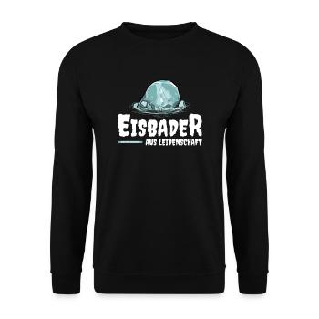 Eisbader aus Leidenschaft - Unisex Pullover - Schwarz - Vorne - Alina (178cm) & Michal (187cm)