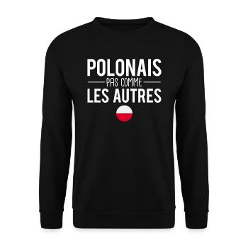Polonais pas comme les autres pologne humour - Sweat-shirt Unisexe - noir - Devant - Alina (178cm) & Michal (187cm)