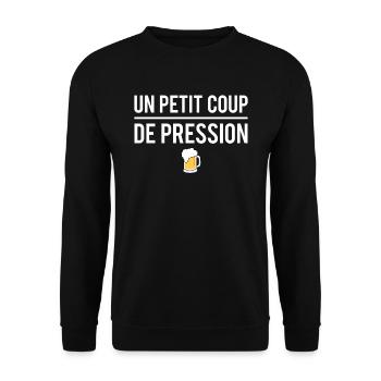 Petit coup de pression bière apéro humour - Sweat-shirt Unisexe - noir - Devant - Alina (178cm) & Michal (187cm)