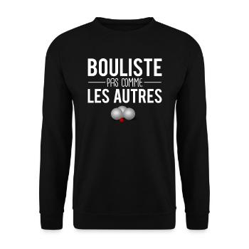 Bouliste pas comme les autres pétanque boules - Sweat-shirt Unisexe - noir - Devant - Alina (178cm) & Michal (187cm)
