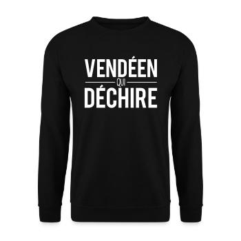Vendéen qui déchire habitant vendée département - Sweat-shirt Unisexe - noir - Devant - Alina (178cm) & Michal (187cm)