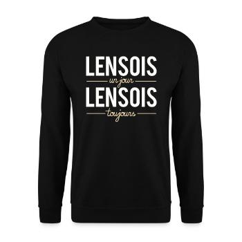 Lensois un jour lensois toujours lens france - Sweat-shirt Unisexe - noir - Devant - Alina (178cm) & Michal (187cm)