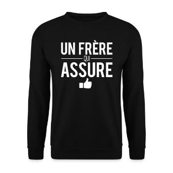 Un frère qui assure meilleur frère famille humour - Sweat-shirt Unisexe - noir - Devant - Alina (178cm) & Michal (187cm)
