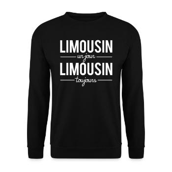 Limousin un jour limousin toujours région france - Sweat-shirt Unisexe - noir - Devant - Alina (178cm) & Michal (187cm)