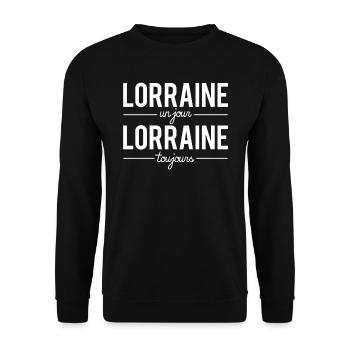 Lorraine un jour lorraine toujours région france - Sweat-shirt Unisexe - noir - Devant - Alina (178cm) & Michal (187cm)