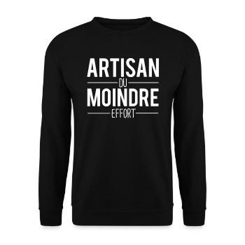 Artisan du moindre effort flemmard paresseux - Sweat-shirt Unisexe - noir - Devant - Alina (178cm) & Michal (187cm)