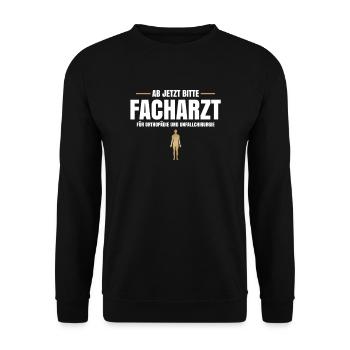Ab Jetzt Bitte Facharzt Für Rheumatologie - Unisex Pullover - Schwarz - Vorne - Alina (178cm) & Michal (187cm)