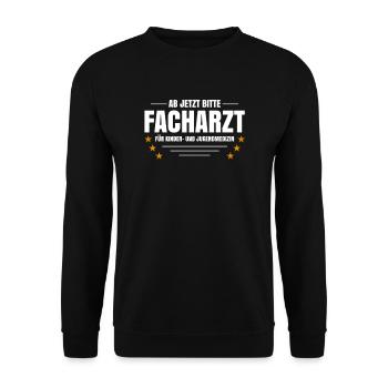 Facharzt für Kinder und Jugendmedizin - Unisex Pullover - Schwarz - Vorne - Alina (178cm) & Michal (187cm)