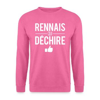 Rennais qui déchire habitant rennes ville france - Sweat-shirt Unisexe - rose - Devant