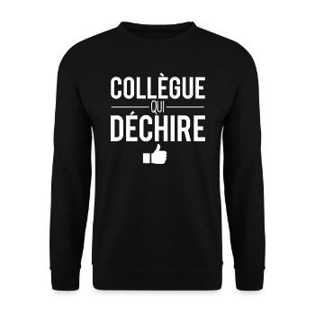 Collègue qui déchire meilleur collègue humour - Sweat-shirt Unisexe - noir - Devant - Alina (178cm) & Michal (187cm)