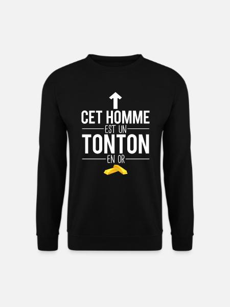 Cet homme est un tonton en or meilleur tonton - Sweat-shirt Unisexe - noir