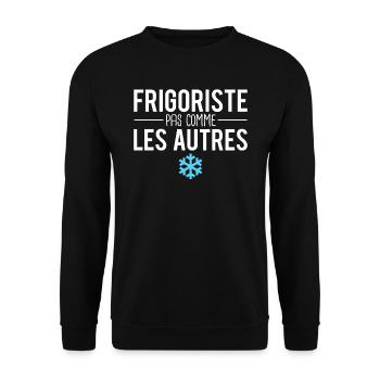 Frigoriste pas comme les autres métier humour - Sweat-shirt Unisexe - noir - Devant - Alina (178cm) & Michal (187cm)