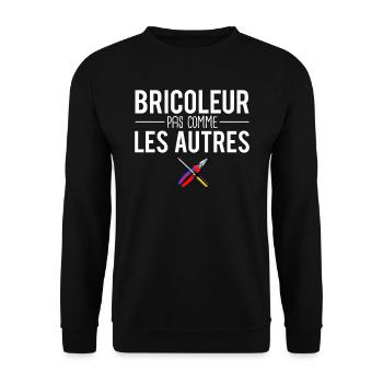 Bricoleur pas comme les autres réparer garage - Sweat-shirt Unisexe - noir - Devant - Alina (178cm) & Michal (187cm)
