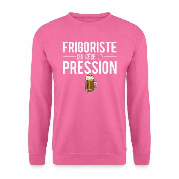 Frigoriste qui gère la pression cadeau frigoriste - Sweat-shirt Unisexe - rose - Devant