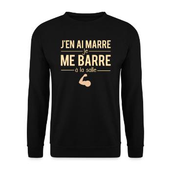 J'en ai marre je me barre à la salle coach humour - Sweat-shirt Unisexe - noir - Devant - Alina (178cm) & Michal (187cm)