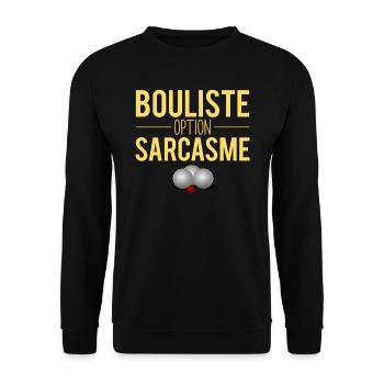 Cadeau bouliste boules fan pétanque humour - Sweat-shirt Unisexe - noir - Devant - Alina (178cm) & Michal (187cm)
