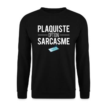 Cadeau plaquiste qui déchire métier humour - Sweat-shirt Unisexe - noir - Devant - Alina (178cm) & Michal (187cm)