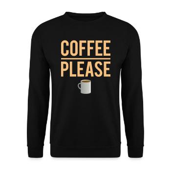 Coffee please amateur caféine café humour - Sweat-shirt Unisexe - noir - Devant - Alina (178cm) & Michal (187cm)