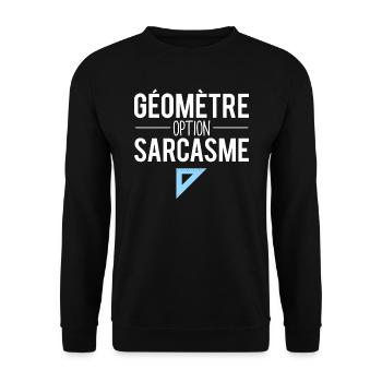 Cadeau géomètre option sarcasme métier humour - Sweat-shirt Unisexe - noir - Devant - Alina (178cm) & Michal (187cm)