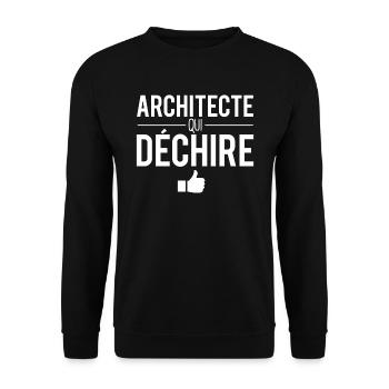 Cadeau architecte qui déchire métier architecture - Sweat-shirt Unisexe - noir - Devant - Alina (178cm) & Michal (187cm)