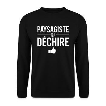 Paysagiste qui déchire meilleur paysagiste humour - Sweat-shirt Unisexe - noir - Devant - Alina (178cm) & Michal (187cm)