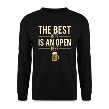 The best beer is an open beer bière pression apéro - Sweat-shirt Unisexe - noir - Devant - Alina (178cm) & Michal (187cm)