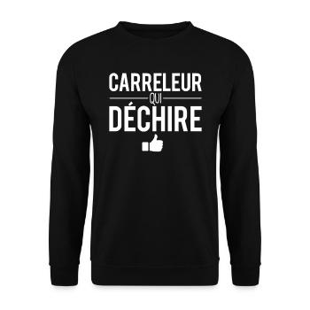 Carreleur qui déchire meilleur carreleur humour - Sweat-shirt Unisexe - noir - Devant - Alina (178cm) & Michal (187cm)