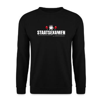 Staatsexamen Zahnmedizin - Unisex Pullover - Schwarz - Vorne - Alina (178cm) & Michal (187cm)