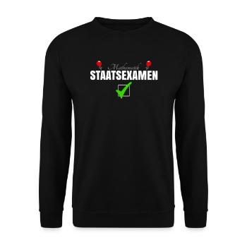 Staatsexamen Mathematik - Unisex Pullover - Schwarz - Vorne - Alina (178cm) & Michal (187cm)
