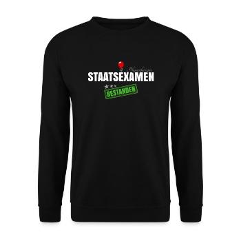 Staatsexamen Physiotherapie - Unisex Pullover - Schwarz - Vorne - Alina (178cm) & Michal (187cm)