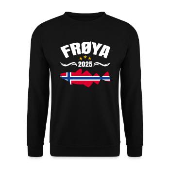 Norwegen Angeln 2025 Froya - Unisex Pullover - Schwarz - Vorne - Alina (178cm) & Michal (187cm)