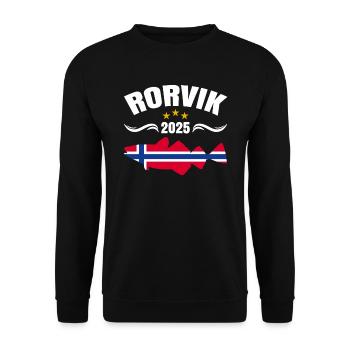 Norwegen Angeln 2025 Rorvik - Unisex Pullover - Schwarz - Vorne - Alina (178cm) & Michal (187cm)