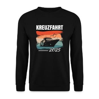 Kreuzfahrt 2025 - Unisex Pullover - Schwarz - Vorne - Alina (178cm) & Michal (187cm)