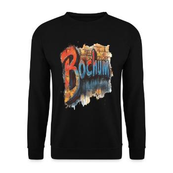 Bochum - Unisex Pullover - Schwarz - Vorne - Alina (178cm) & Michal (187cm)