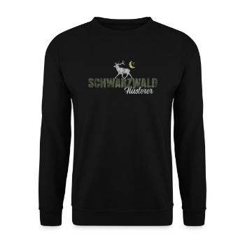 Schwarzwald Flüsterer - Unisex Pullover - Schwarz - Vorne - Alina (178cm) & Michal (187cm)