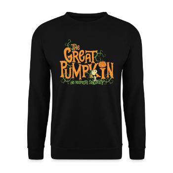 Peanuts Halloween Design With Quote - Unisex Sweatshirt - black - Front - Alina (178cm) & Michal (187cm)