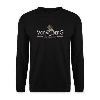 Vorarlberg Bergwandern - Unisex Pullover - Schwarz - Vorne - Alina (178cm) & Michal (187cm)
