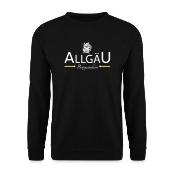 Allgäu Bergwandern - Unisex Pullover - Schwarz - Vorne - Alina (178cm) & Michal (187cm)