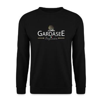 Gardasee Bergwandern - Unisex Pullover - Schwarz - Vorne - Alina (178cm) & Michal (187cm)