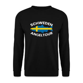 Schweden Angeltour - Unisex Pullover - Schwarz - Vorne - Alina (178cm) & Michal (187cm)