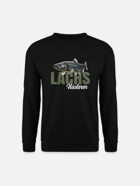Lachs Flüsterer - Unisex Pullover - Schwarz