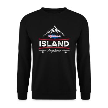 Island Angeltour - Unisex Pullover - Schwarz - Vorne - Alina (178cm) & Michal (187cm)