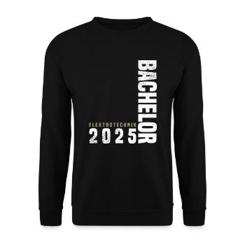 Bachelor Elektrotechnik 2025 - Unisex Pullover - Schwarz - Vorne - Alina (178cm) & Michal (187cm)