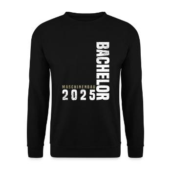 Bachelor Maschinenbau 2025 - Unisex Pullover - Schwarz - Vorne - Alina (178cm) & Michal (187cm)