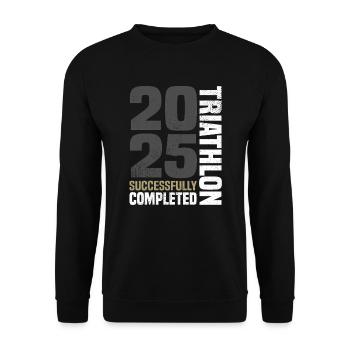 Triathlon 2025 - Unisex Pullover - Schwarz - Vorne - Alina (178cm) & Michal (187cm)